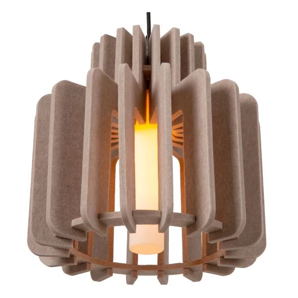 Lucide ROLLO - Pendelleuchten - 1xE27 - Taupe - detail 1